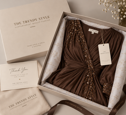 Espresso Drape Wrap Maxi Gown