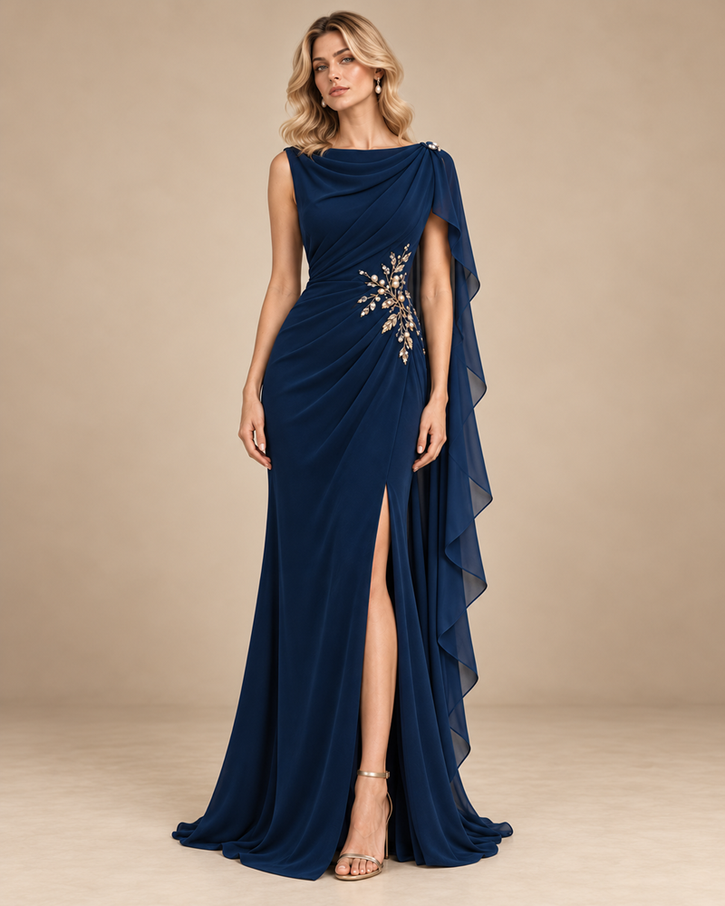 Sapphire Willow Column Gown Dress