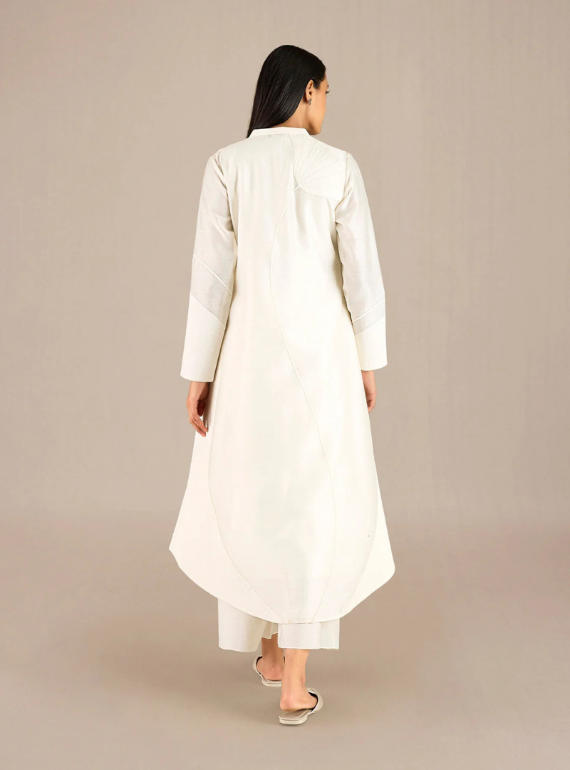 The Elowen Set Dress Embroidered Ivory Jacket Ensemble
